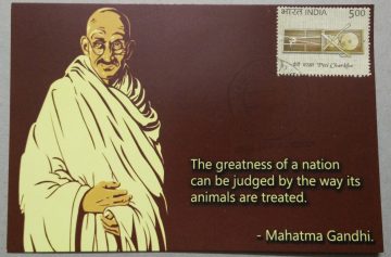 The Greatness of a nationcan be judged by the way its animals are treated   Maxim Card