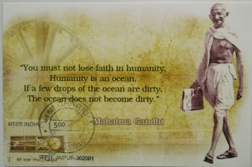 You must not lose faith in humanity Humanity is an ocean Maxim Card