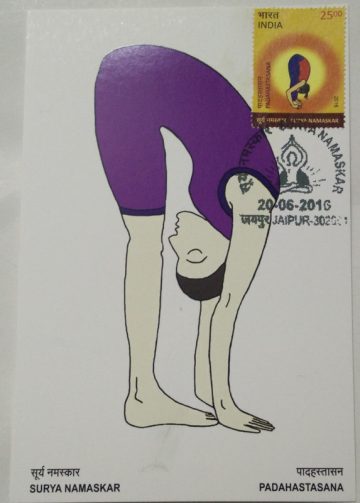 Padahastasana Birthday Greeting Maxim Card