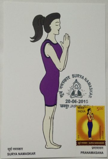 Pranamasana Birthday Greeting Maxim Card