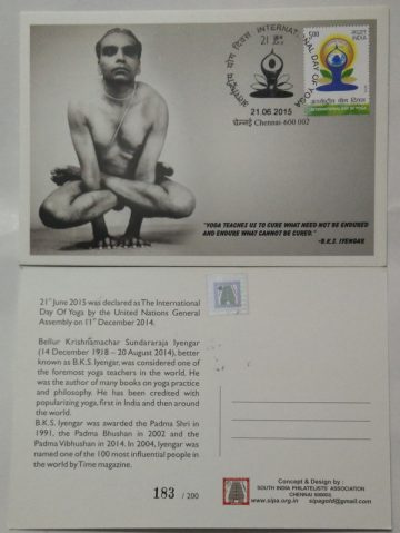 International Day of Yoga Maxim Card