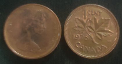 1 Cent Canada 1975 Elizabeth II D.G Regina (used)