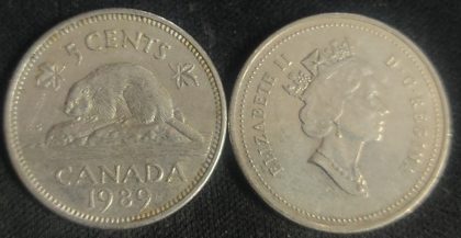 5 Cents Canada 1989 Elizabeth II D.G Regina