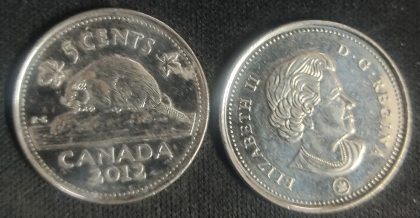 5 Cents Canada 2012 Elizabeth II D.G Regina