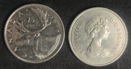 25 Cents Canada 1979 Elizabeth II D.G. Regina