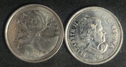 25 Cents Canada 2009 Elizabeth II D.G. Regina