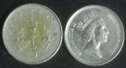5 pence Elizabeth II 1992 | Rare Indian Coins | Numismatic Collection India