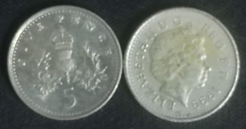 5 pence Elizabeth II 1999