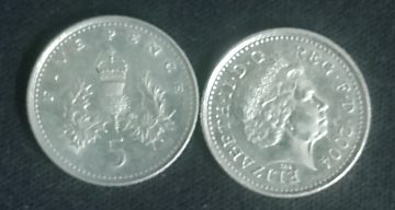 5 pence Elizabeth II 2004