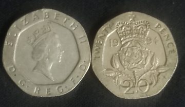 20 Pence Elizabeth II 1994 (used)