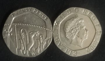 20 Pence Elizabeth II 2009 (used)