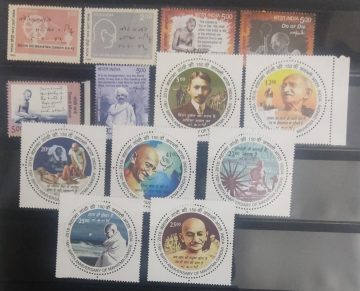 Theme collection of Messages of Mahatma Gandhi on Stamps 13 Stamps