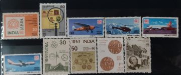 Theme collection of 'INDIA 80' International Stamp Exhibition New Delhi 10 Stamps