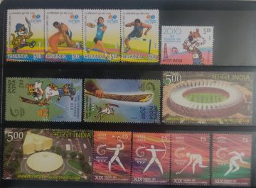 Theme collection of Commonwealth Gemes 2008(Pune) & 2010 (New Delhi) 13 Stamps