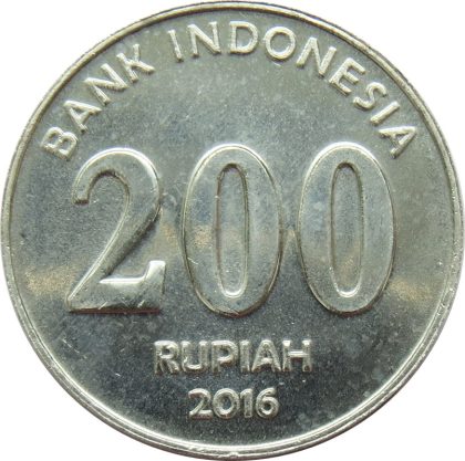 INDONESIA 200 RUPIAH 2016(used) - Image 2