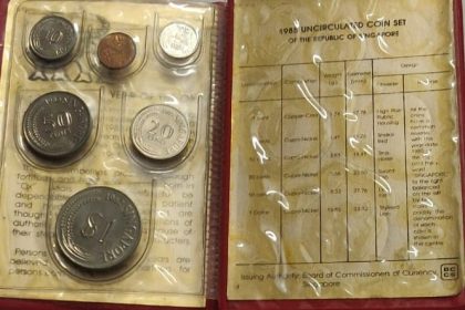 1985 Singapore Uncirculated coin set (The year of the ox)