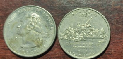 United States Quarter Dollar New Jersey State 1 Coin (# 3/50) Used