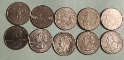 United States Quarter Dollars Set of  5 State Coins 2003 Used