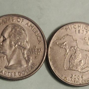 United States Quarter Dollar Michigan State 1 Coin (# 26/50) Used