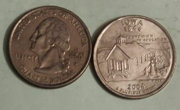 United States Quarter Dollar Iowa State 1 Coin (# 29/50) Used