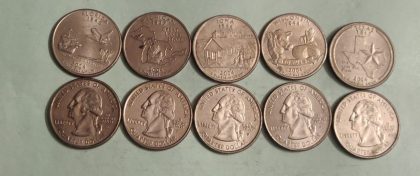 United States Quarter Dollars Set of  5 State Coins 2004 Used