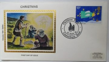 Christmas Children First Colorado 'Silk' Cachet 1983 (Foreign FDC)