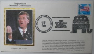Republican National Convention Colorano 'Silk' Cachet 1988(Foreign FDC)