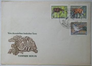Vom ussterben Bedrohte Tiere Tierpark Berlin 1980 (1) (Foreign FDC)