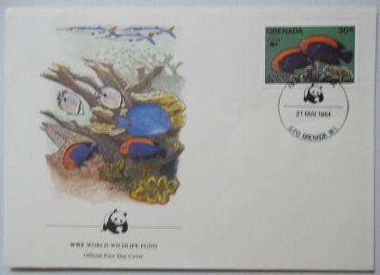 World Wide Fund For Nature CORAL REEF FISH GRENADA (2) (Foreign First day cover)