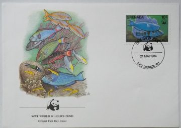 World Wide Fund For Nature CORAL REEF FISH GRENADA (3) (Foreign First day cover)