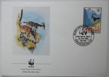 World Wide Fund For Nature ENDANGERED SPECIES THIOPIA (2) (Foreign First day cover)