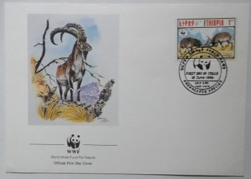 World Wide Fund For Nature ENDANGERED SPECIES THIOPIA (3) (Foreign First day cover)