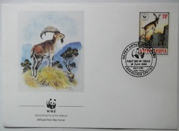 World Wide Fund For Nature ENDANGERED SPECIES THIOPIA (4) (Foreign First day cover)