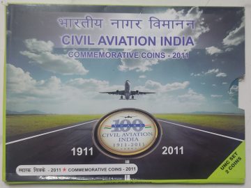 100 Years Civil Aviation India Rs.100 Rs.5 (UNC SET)