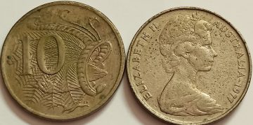 Australia 10 cent 1977 Used Coin