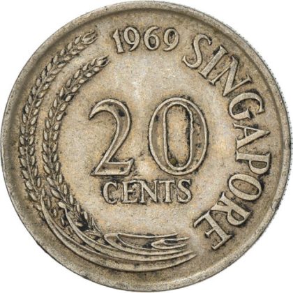 20 Cents 1969 Singapore/ Singapore (used)