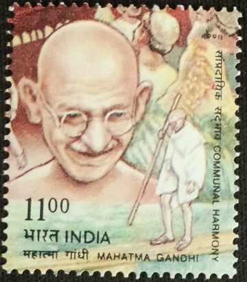 50rd Death Anniv.of Mahatma Gandhi Communal Harmony_Cut Setenant