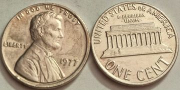 U.S.A. 1-CENT 1977 (used)
