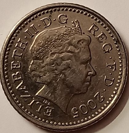 5 pence Elizabeth II 2005 (used)