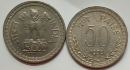 50 PAISE-1972_USED -1 NO (KOLKATTA MINT)