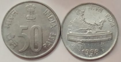 50 PAISE -(Map) -1998 -UNC -1NO(HYDERABAD MINT)