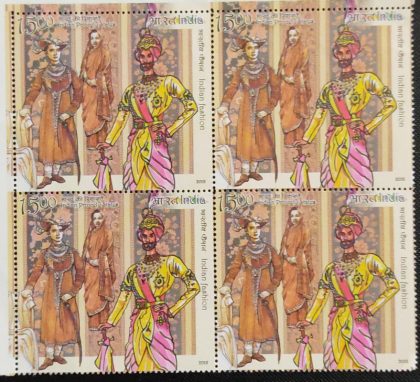 Indian Fashion Through the Ages. Indian Prondek (Block of 4 stamp)