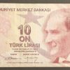 Turkish 10 lira (Used)