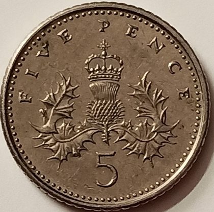 5 pence Elizabeth II 2005 (used) - Image 2