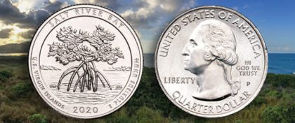 2020-Brilliant Uncirculated SALT RIVER BAY Quarter Coin