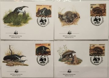 World Wide Fund For Nature Paraguay Giant Anteater 1985 Set of 4 (Foreign FDC)