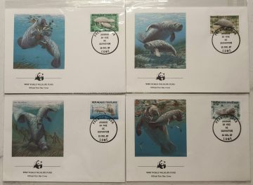 World Wide Fund For Nature Republique Togolaise African Manatee 1987 Set of 4 (Foreign FDC)