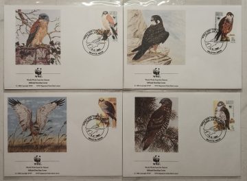 World Wide Fund For Nature Malta Lesser Kestrel 1991 Set of 4 (Foreign FDC)