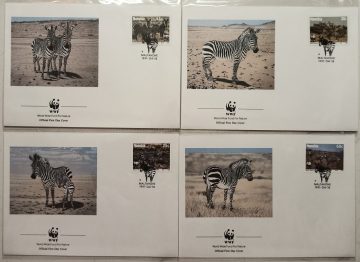 World Wide Fund For Nature Namibia Zebra 1991 Set of 4 (Foreign FDC)