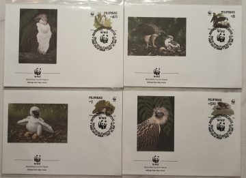 World Wide Fund For Nature Pilipinas Eagle 1991 Set of 4 (Foreign FDC)